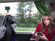 Angel Emily public blowjob and fuck in the bus