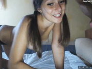 bongacams couple take cum in her pretty mouth