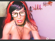 Sexy shemale fuck her ass by dildo