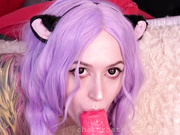 Purple Bitch First Time with Dog Big Dildo in Hot Pussy