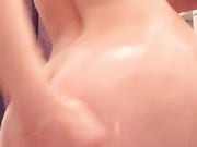 Ellieleen1 (aka ellieleen11, ellieleen, elliemayli) lathering up her tits and hole pleasing OnlyFans private video