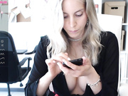 tiffany925 busty French girl masturbating in office