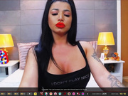 KhandiJanel VIP show clear heels and red lips