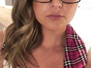 Hot Wife in School Girl Outfit