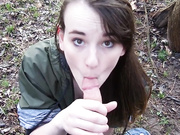 Blowjob in the woods