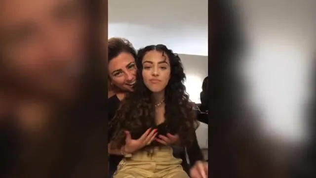 Malu Trevejo's mum groping her daughter.