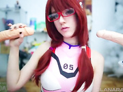 Lana Rain - Slutty Double Blowjob With Mari Makinami 2