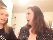 Mom flashing in front of daughter