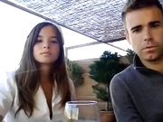 Newcutecouple in the backyard