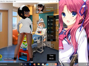 Nurse pissing on little flower at hospital [VideoGame]