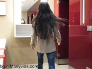 Littlesubgirl Fucking her ass in public restroom