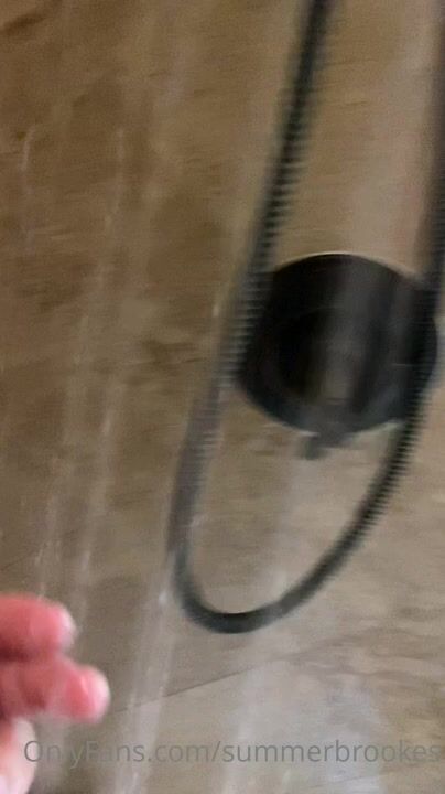 Summer Brookes quick shower blowjob cum on tits