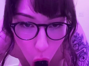 Dick@llergy dildo riding and sucking