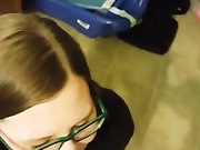 nerdy girl gets huge facial
