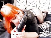 Mina Demonic Deepthroat & anal dildo