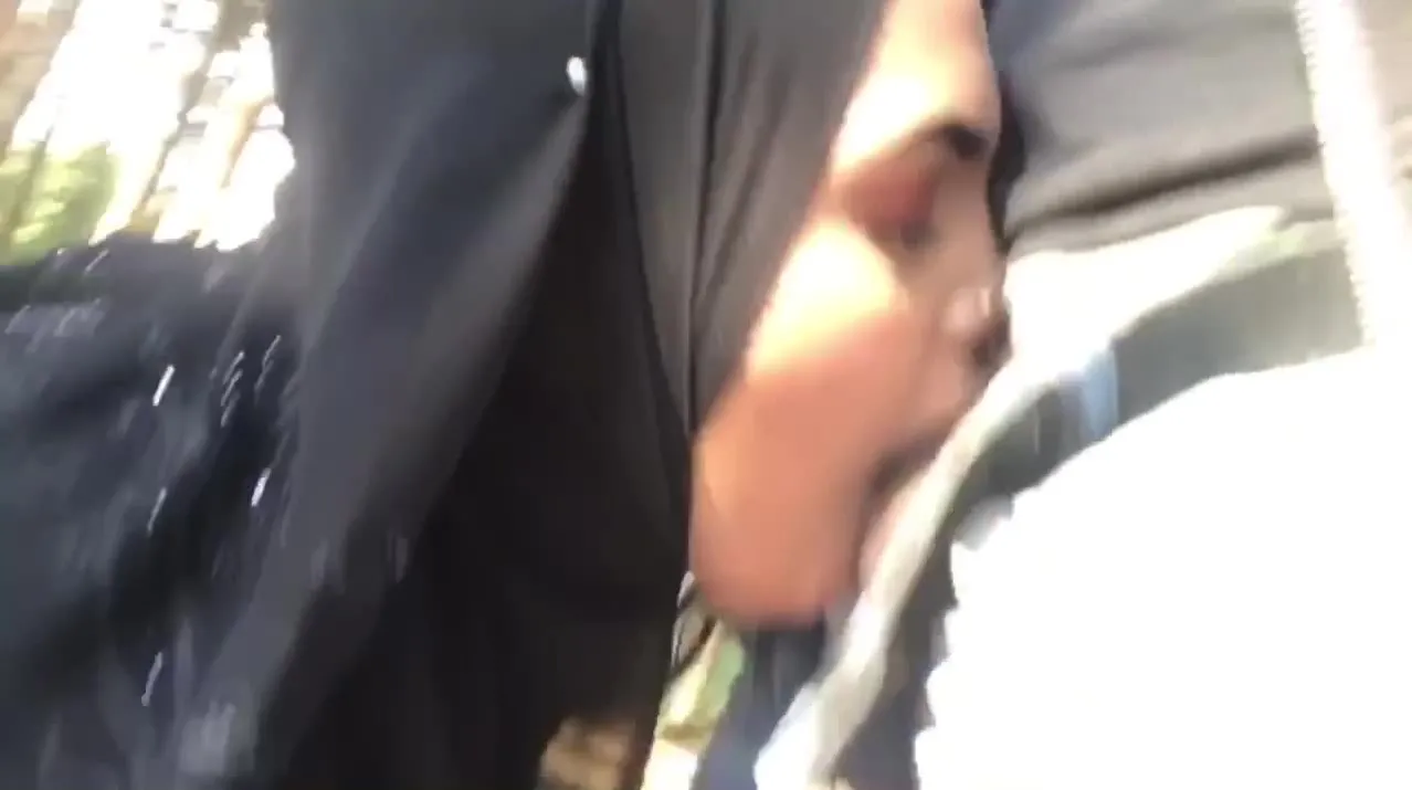 Uk Hijabi gagging on dick