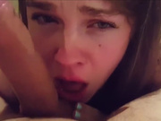 Cutie Deepthroats and Swallows Cum