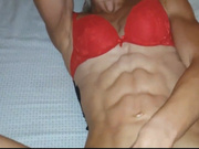 Girl with abs getting her abs punched and cumshot