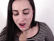 Georgia Jones sloppy blowjob