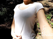 Bushstroke Humping a tree naked in the forest