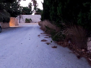 MiaAmahl-Evening Naked walk on the street