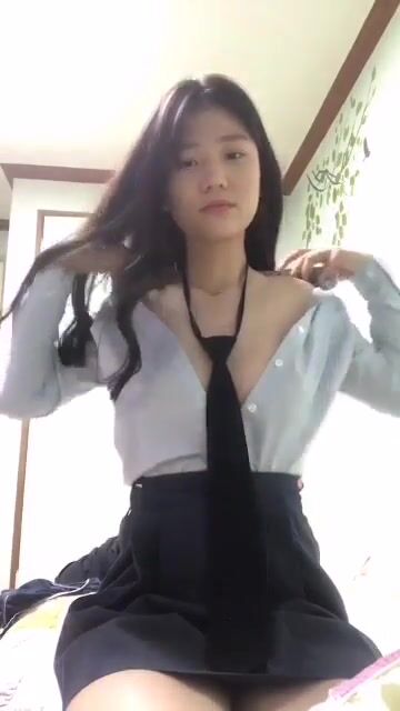 Asian Student strips and shows pussy