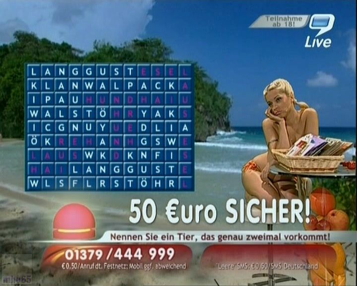 Biggi komplett nackt ins Fernsehen 9Live 20080824
