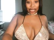 Sexy black camgirl with huge tits