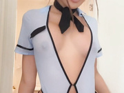 Emma Lvxx / bunni.emmie flight attendant dildo fuck