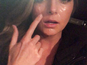 Calihotwife showing off facial