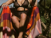 Lycia Teasing In Black See Through Lingerie