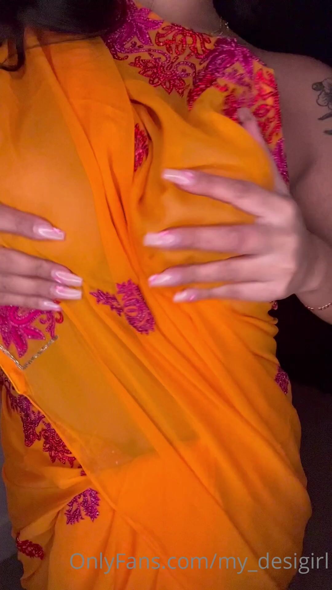 OF Girl Saree Tease