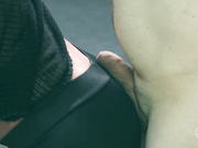 SLUTTY WIFE DOING THE BEST DRY HUMPING-CUM ON YOGA SPAN