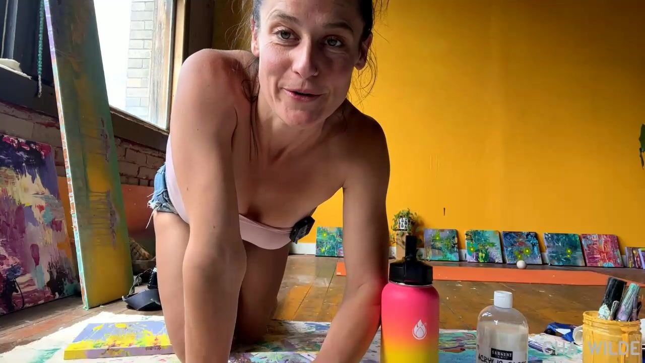 Cha Wilde LONG naked painting video