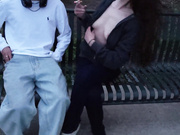 Wife Flashing Skater at Skatepark and let him groped