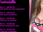 Freshxdollts Cumshots compilation