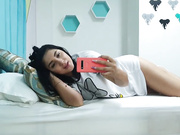 Horny Busted Masturbating with Pillow