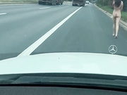 chinese public nudity walking on the road