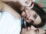 2 Latina lesbians messing around on cam