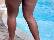 Kellymedeiros ebony brazilian pool fuck