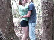 White Slut Amy - Fucks her husbands friend in the woods