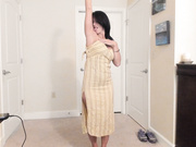 Hot MILF licking her tasty armpits