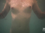 Laura under water