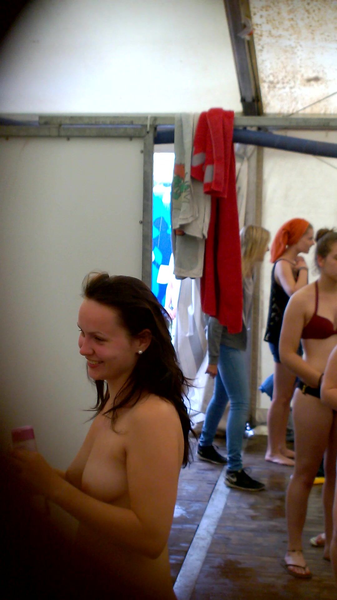 Festival shower voyeur