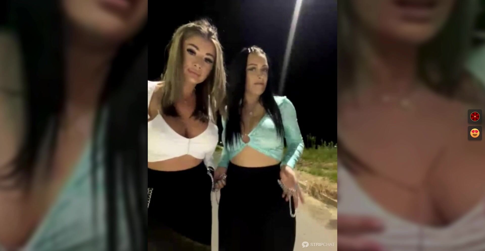 Isabellaetthan and friend show boobs outside 05.06.23