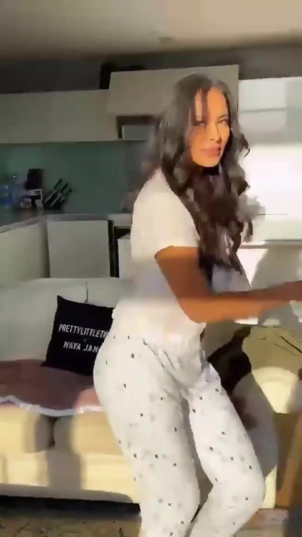 Maya Jama sexy dance slip