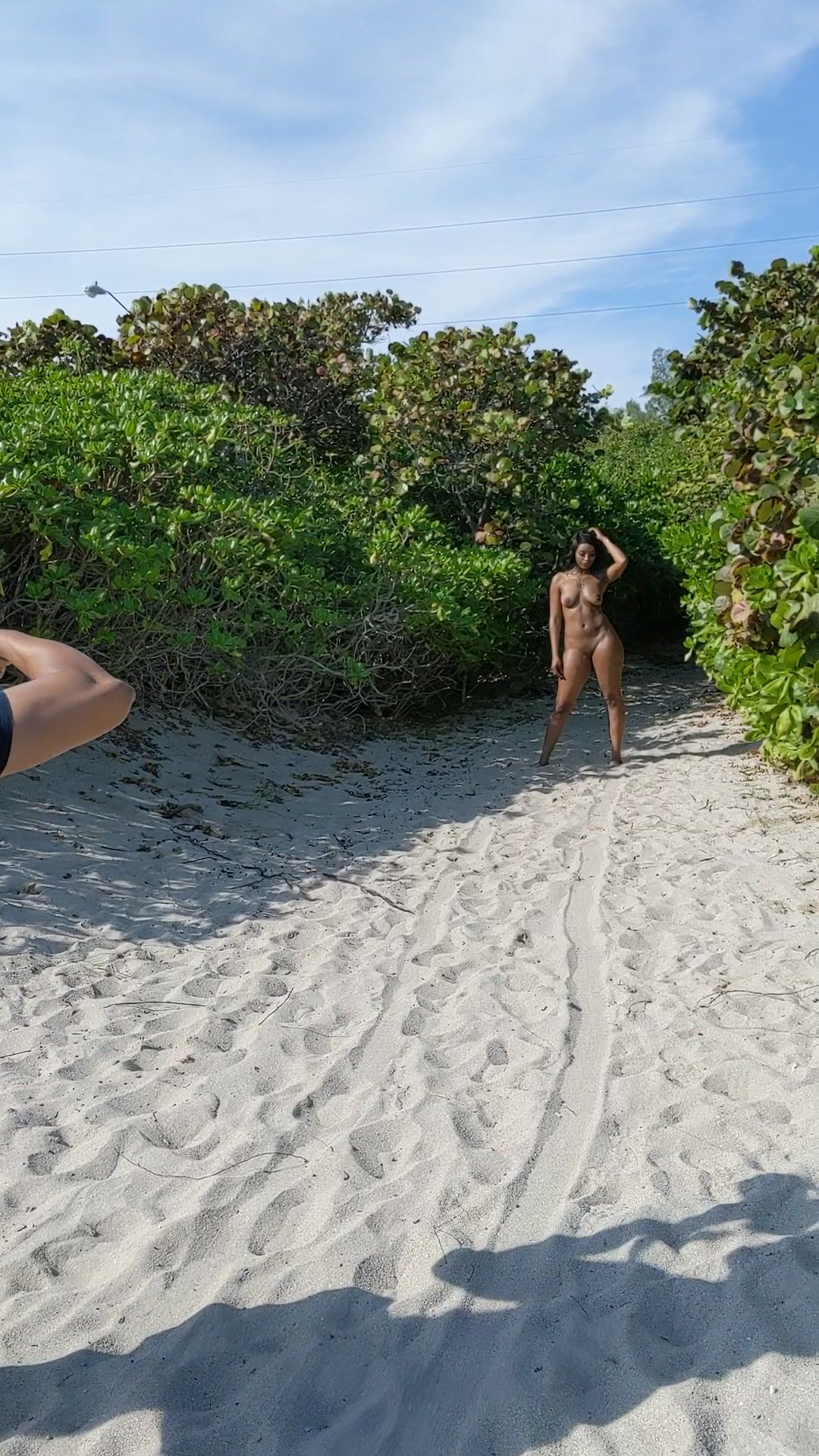 Beautifull ebony nude on beach